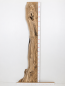 Preview: Olivenhoz Thekenplatte für EPOXIDHARZ 199,7 x 18,5–54,5 x 2,9 cm – Trockenes Olivenholz Rohware Halber River - B556