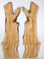 Preview: XXL Olivenholzbohlen 2er Set 203 x 120 x 4,3 cm – Trockenes Olivenholz Rohware XXL Tischplatten - B607