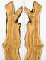 Preview: XXL Olivenholzbohlen 2er Set 203 x 120 x 4,3 cm – Trockenes Olivenholz Rohware XXL Tischplatten - B607