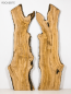 Preview: XXL Olivenholzbohlen 2er Set 203 x 120 x 4,3 cm – Trockenes Olivenholz Rohware XXL Tischplatten - B607