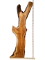 Preview: Große 215 cm Olivenbaum Bohle mit voller Baumoptik und Rinde 1206