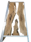 Preview: Olivenholz Tischplatten Set für 210x100x4,3 cm Tisch mit Epoxidharz