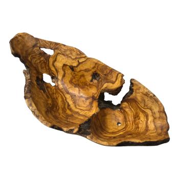 Preview: Rustikale Olivenholzschale – Intensive Maserung und wilder Charakter Ideal zur stilvollen Aufbewahrung von Obst und Gemüse.