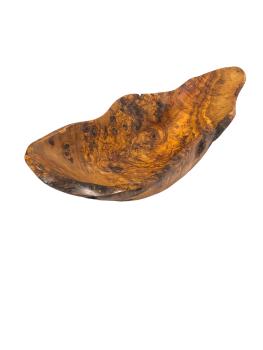 Preview: Schale aus Olivenholz mit sehr intensiver Maserung Perfekt zur stilvollen Aufbewahrung von Obst und Gemüse.