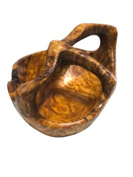 Preview: Olivenholz Schale / Olivenholz Korb Art. Nr. 1123