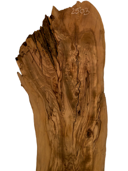 Sehr große Olivenholzbohle – ideal für kreative Projekte und hochwertige Möbelstücke, mit einzigartigem Charakter aus einem 400 Jahre alten Baum.