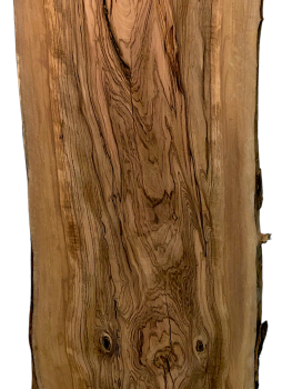 Sehr große Olivenholz Bohle mit fantastischer Maserung – ideal für Möbelstücke und kreative Holzarbeiten, aus einem 400 Jahre alten Baum.