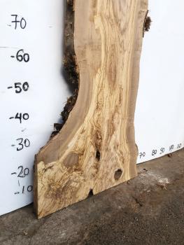 Große Olivenholz Bohle – ideal für den Bau von Theken, Esstischen oder Arbeitsplatten.