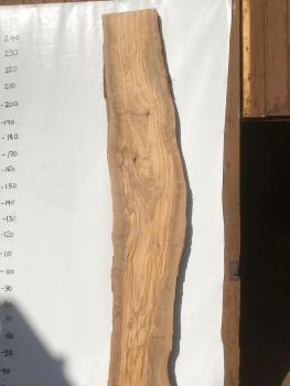 Große Olivenholz Bohle – ideal für den Bau von Esstischen, Theken oder Arbeitsplatten.