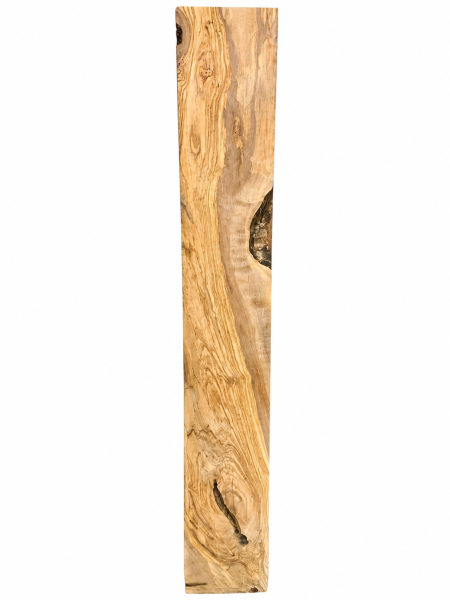 Besäumtes Olivenholz Brett 177,5 x 14,7 x 3,7 cm – Rohware trocken gehobelt - B950