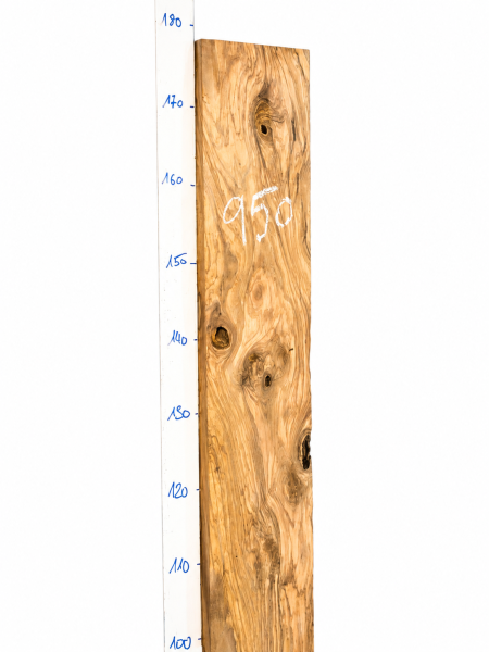Preview: Besäumtes Olivenholz Brett 177,5 x 14,7 x 3,7 cm – Rohware trocken gehobelt - B950