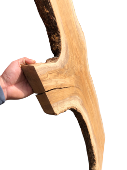 Große 215 cm Olivenbaum Bohle mit voller Baumoptik und Rinde 1206