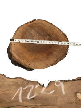 Kreatives Bastel- & Gestaltungset aus Olivenholz – Natürlich geformtes Brett & drei Baumscheiben 1229