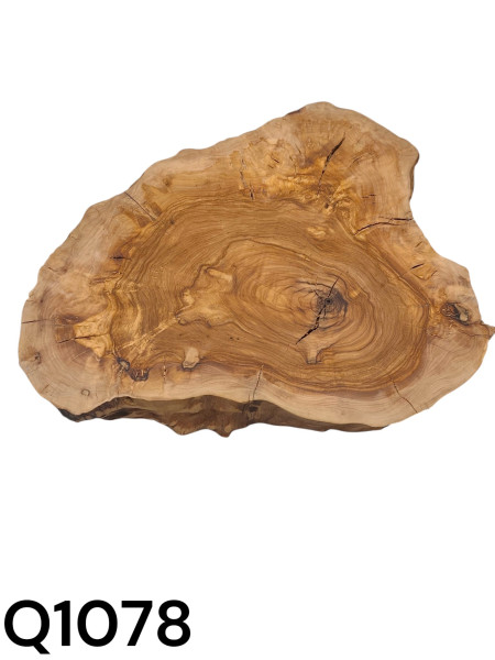 Massive Olivenholz Baumscheibe 45 cm – Trockenes Olivenholz - bereits geschliffen