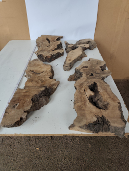 Olivenholz Wurzelscheiben für zb. 140x80x5 cm Tisch mit Epoxidharz W4