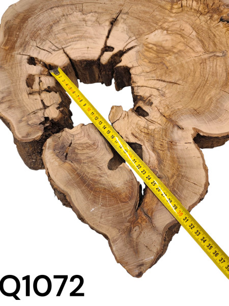TROCKENE Olivenholz Baumscheibe mit Loch & Rissen für Epoxidharz Q1072