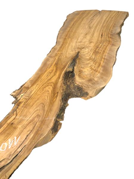 Massives, einzigartiges Olivenholzbrett aus einem 400 Jahre alten Baum – ideal für kreative Projekte und handwerkliche Anwendungen.