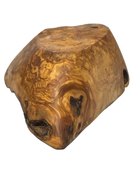 Schale aus Olivenholz – Traumhafte Maserung und großzügige Form Ideal zum Servieren von Salat und zur Aufbewahrung von Obst und Gemüse.