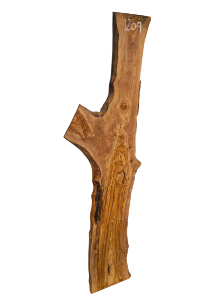 180 cm Olivenholz Brett mit Gabelung und TOP Maserung 1209