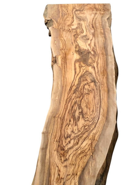 195 cm Olivenholz Brett mit sensationeller Maserung 1201