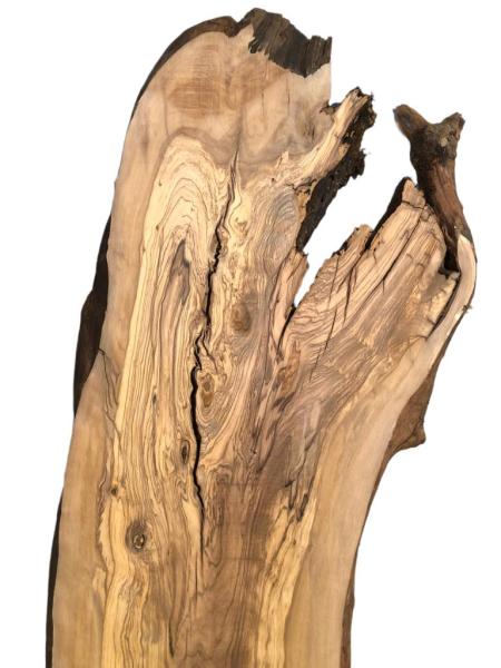 Rustikales, sehr großes Olivenholzbrett mit einzigartigem Charme aus einem 450 Jahre alten Baum – ideal für kreative Projekte und individuelle Designs.