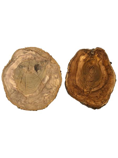 2er Set Olivenholzquerschnitte / Olivenbaumscheiben Art.Nr 187