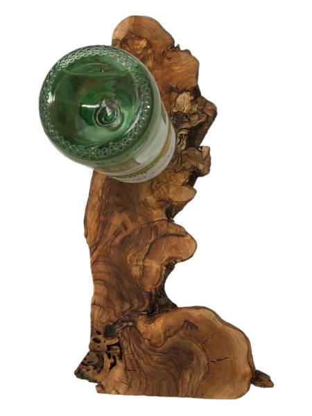 Olivenholz Weinflaschenhalter/schwebende Flasche Art.Nr. W02