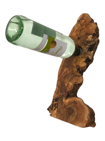Olivenholz Weinflaschenhalter/schwebende Flasche Art.Nr. W02
