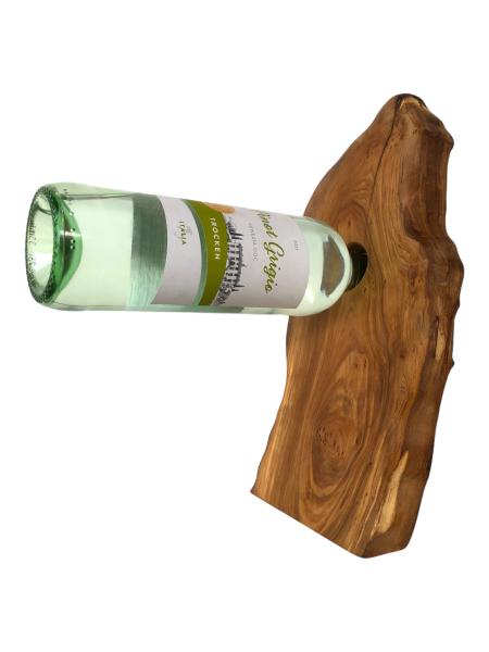 Olivenholz Weinflaschenhalter/schwebende Flasche Art.Nr. W08
