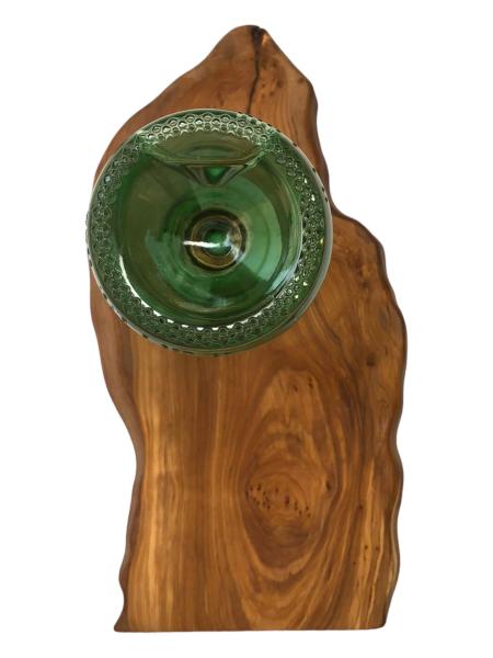 Olivenholz Weinflaschenhalter/schwebende Flasche Art.Nr. W08