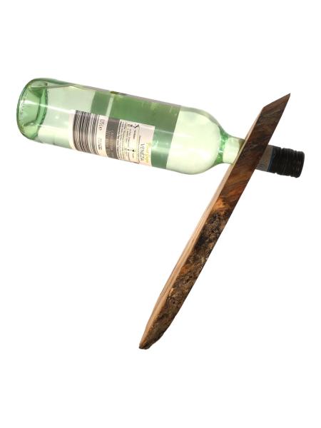Handgefertigter Weinflaschenhalter aus Olivenholz für 0,75-Liter-Flaschen, elegantes und einzigartiges Design
