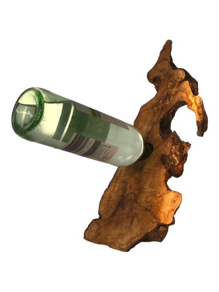 Olivenholz Weinflaschenhalter/schwebende Flasche Art.Nr. W18
