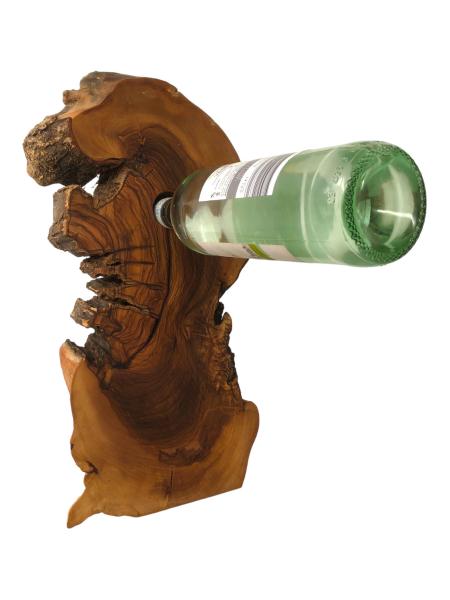 Olivenholz Weinflaschenhalter/schwebende Flasche Art.Nr. W21
