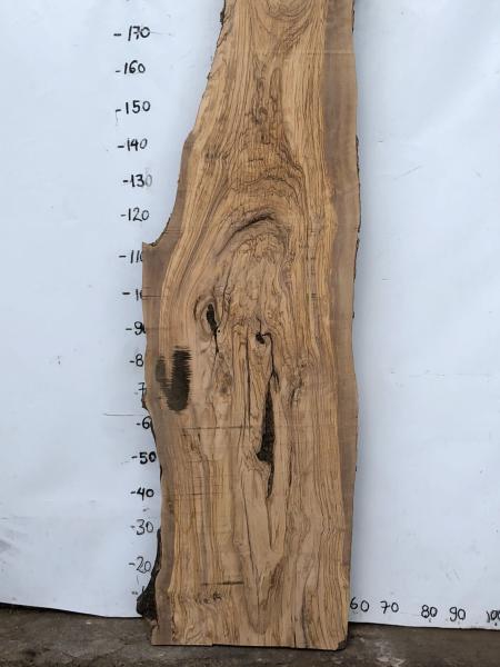 Große Olivenholz Bohle – perfekt für den Bau von Theken, Esstischen oder Arbeitsplatten.