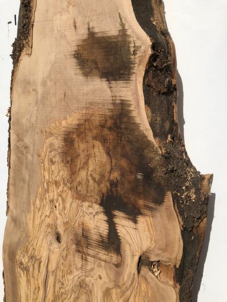 Große Olivenholz Bohle – perfekt für den Bau von Theken, Esstischen oder Arbeitsplatten.