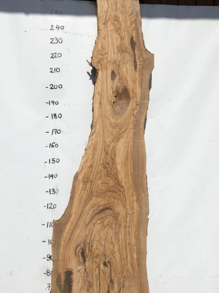 Große Olivenholz Bohle – perfekt für den Bau von Theken, Esstischen oder Arbeitsplatten.