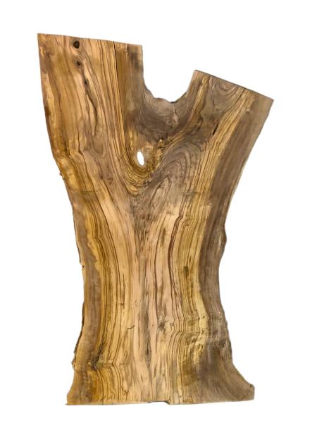 Eindrucksvolles breites Olivenholzbrett, ideal für kreative Projekte.