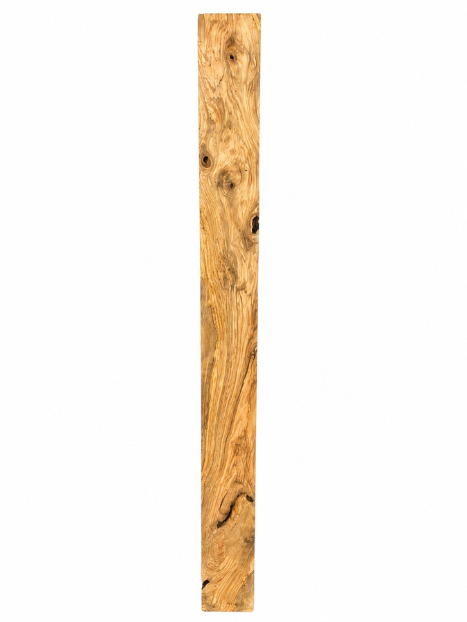 Besäumtes Olivenholz Brett 177,5 x 14,7 x 3,7 cm – Rohware trocken gehobelt - B950