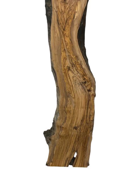 Große, beeindruckende Olivenholz Bohle – ideal für den Bau von Tischen, Theken oder Tresen.