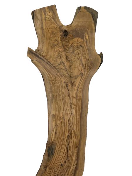 Große, beeindruckende Olivenholz Bohle – ideal für den Bau von Tischen, Theken oder Tresen.