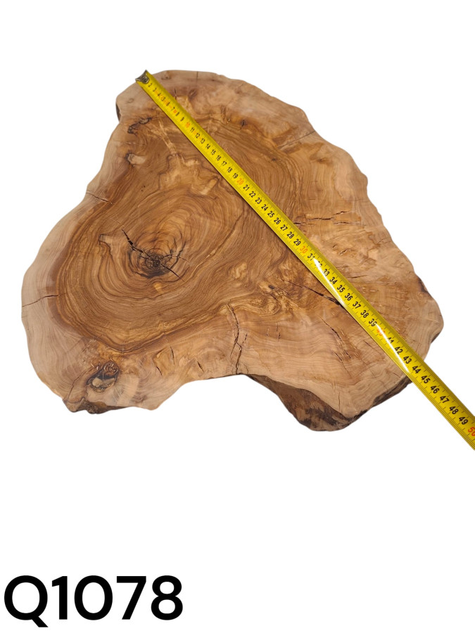 Massive Olivenholz Baumscheibe 45 cm – Trockenes Olivenholz - bereits geschliffen