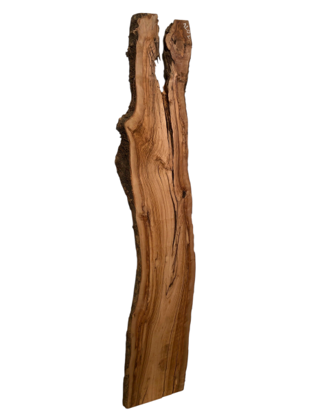 197 cm Olivenholz Bohle mit Löchern und Rissen - ideal für Epoxidharz-Projekte u.V.m. Nr. 1202