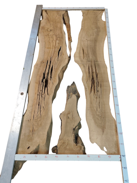 Olivenholz Tischplatten Set für 210x100x4,3 cm Tisch mit Epoxidharz