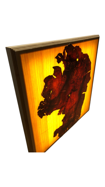 Olivenholz Wandbild beleuchtet 66x66 cm Art.Nr. G04