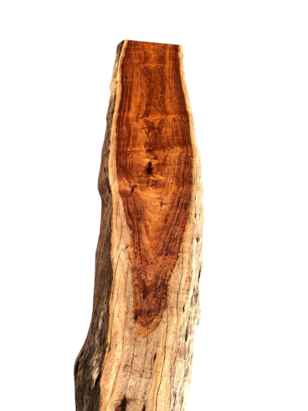 Polierte Australian Blackwood Klangholz-Bohle – 196,5 cm x 21–38 cm x 3,5 cm (Nr. 1221)