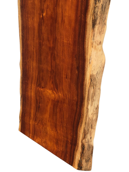 Polierte Australian Blackwood Klangholz-Bohle – 196,5 cm x 21–38 cm x 3,5 cm (Nr. 1221)