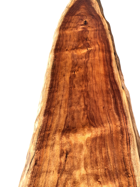 Polierte Australian Blackwood Klangholz-Bohle – 196,5 cm x 21–38 cm x 3,5 cm (Nr. 1221)