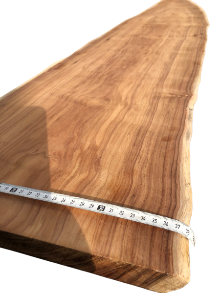 Polierte Australian Blackwood Klangholz-Bohle – 196,5 cm x 21–38 cm x 3,5 cm (Nr. 1221)