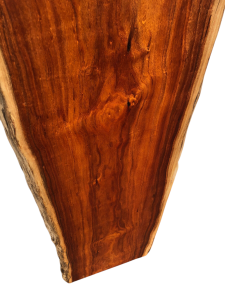 Polierte Australian Blackwood Klangholz-Bohle – 196,5 cm x 21–38 cm x 3,5 cm (Nr. 1221)