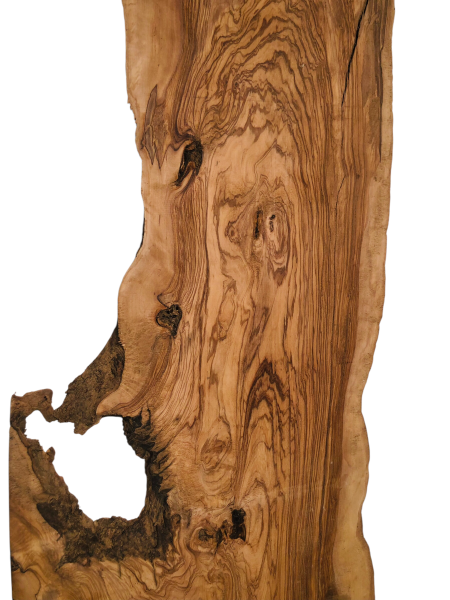 Riesige 265 cm Olivenholz Bohle - Uralt und wunderschön - 1213